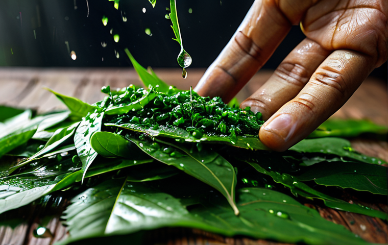 천연비누 모공 케어 - **Sandalwood Serenity:** "A person gently washing their face with sandalwood paste, in a serene, spa...