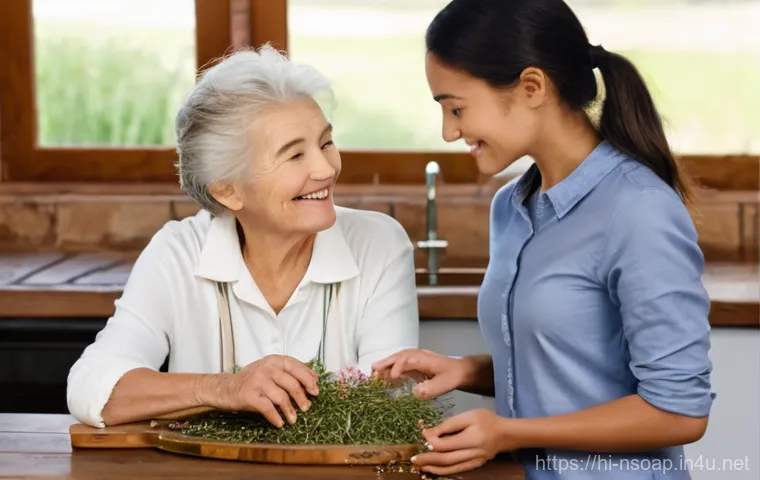 천연비누 안티에이징 - **Prompt:** A serene close-up of a woman in her late 20s or early 30s, gently washing her face with ...
