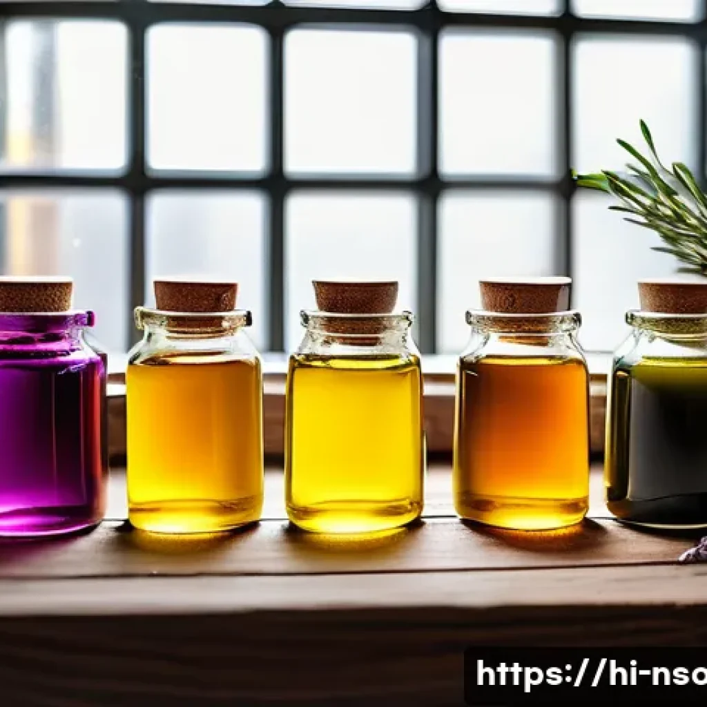 천연비누 만들기 팁 - A vibrant, rustic soap-making scene featuring natural ingredients like coconut oil, olive oil, and s...